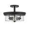 Z-Lite Bohin 2 Light Semi Flush Mount, Matte Black And Clear Seedy 464SF-MB - alternate 3